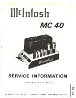 McIntosh MC-40 - Service manual